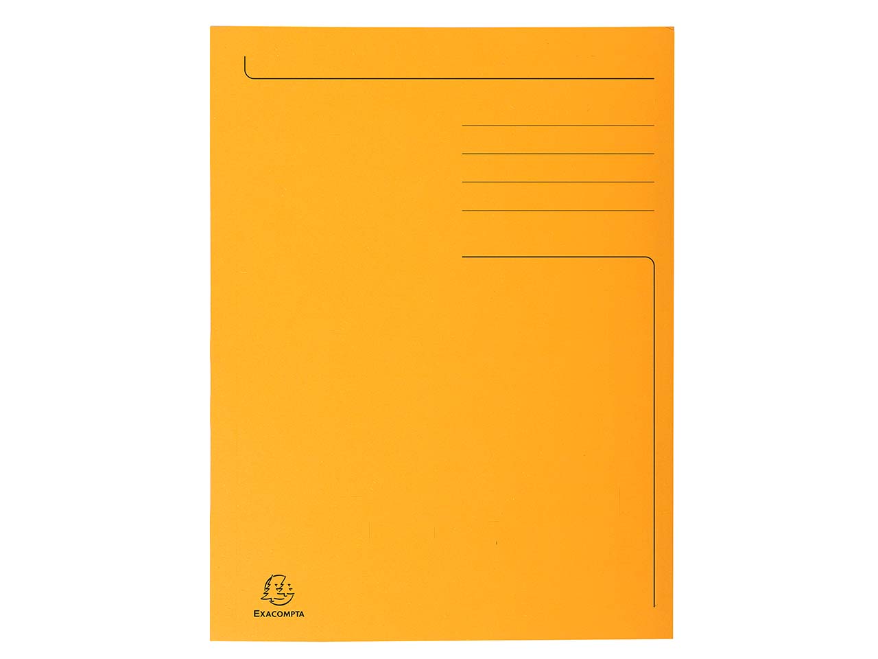 50 Exacompta Aktenmappen "Forever", 3 Klappen,280 g/m², 245x350 mm für Format Folio,orange