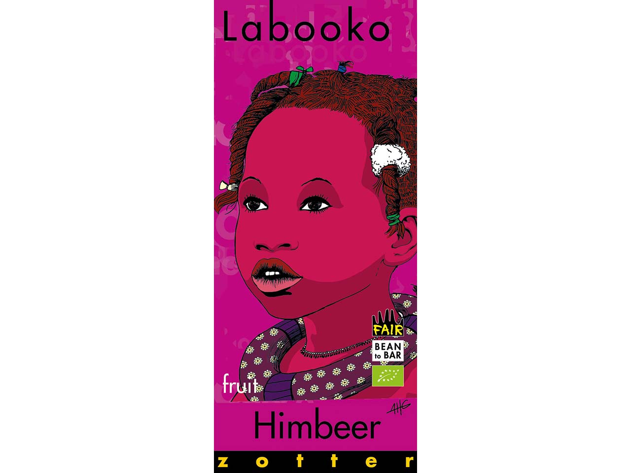 Zotter Bio-Schokolade 'Labooko' mit individuell gestalteter Banderole Himbeer 35 g