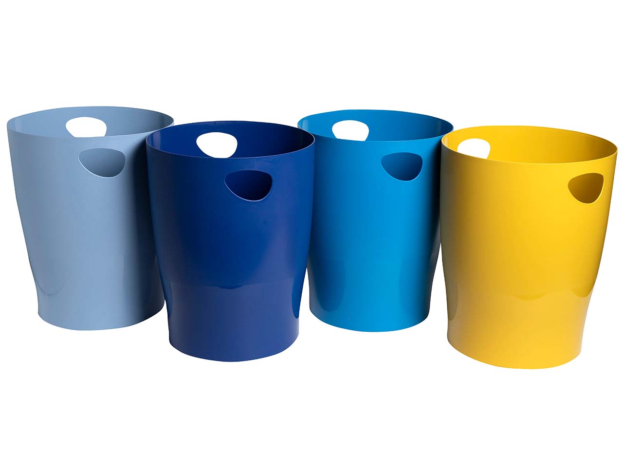 8 Exacompta Papierkörbe Ecobin "BeeBlue", 15 l, sortiert