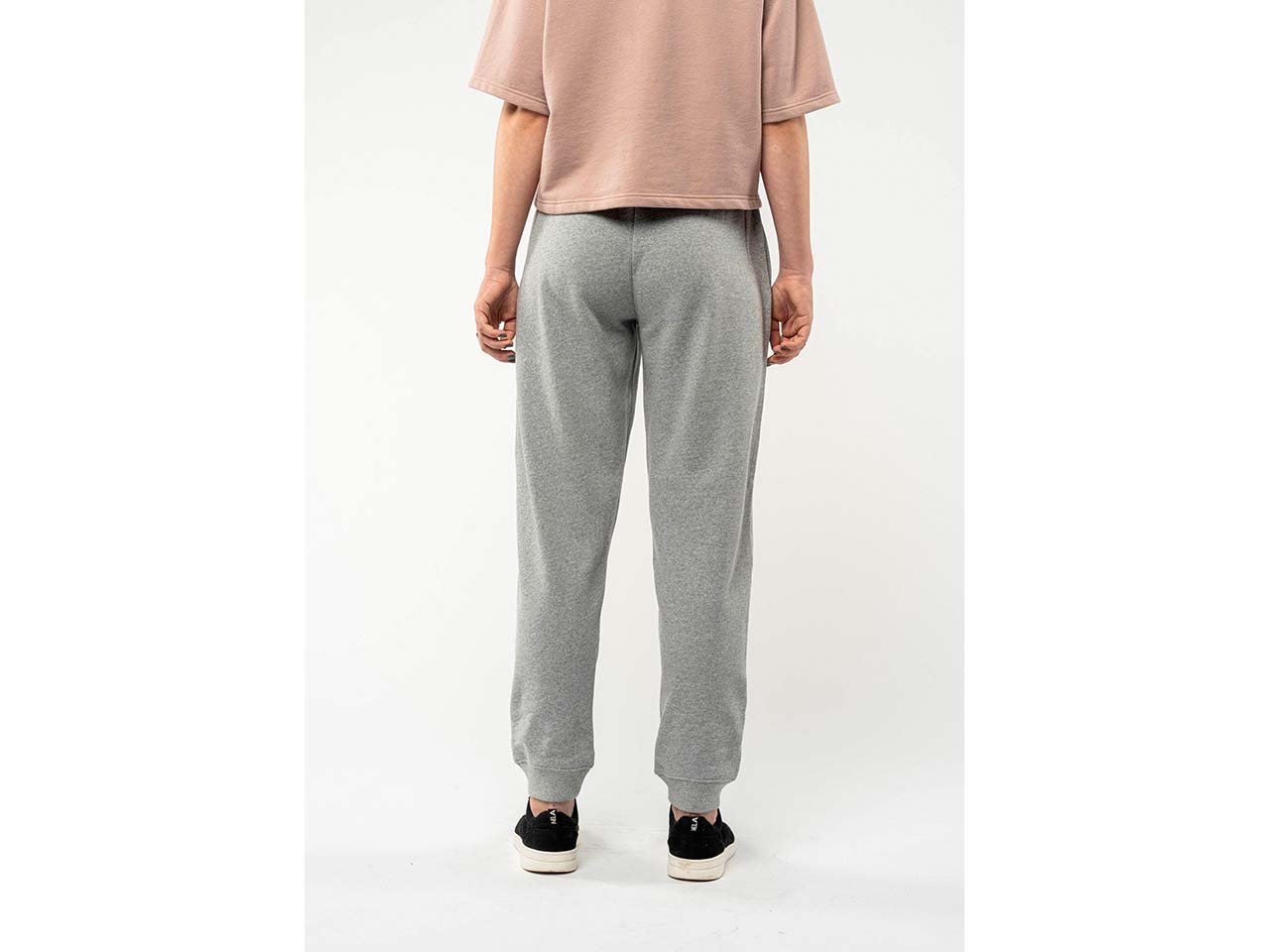 MELA Bio-Damen-Jogginghose "AKESHA" mit Baumwollkordel, grau melange, Gr. L