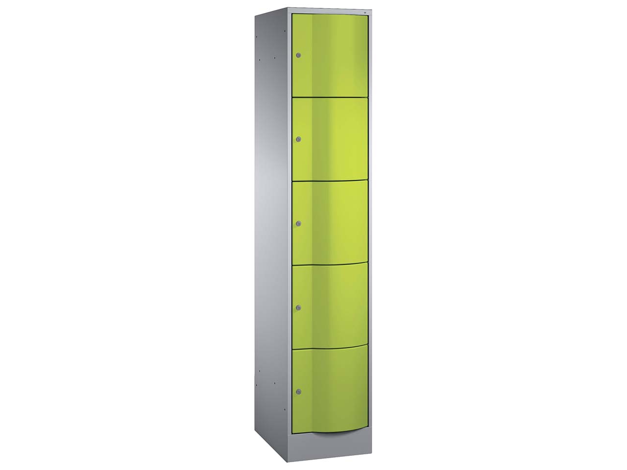 Schließfachschrank 1 Turm lg/gr 5er