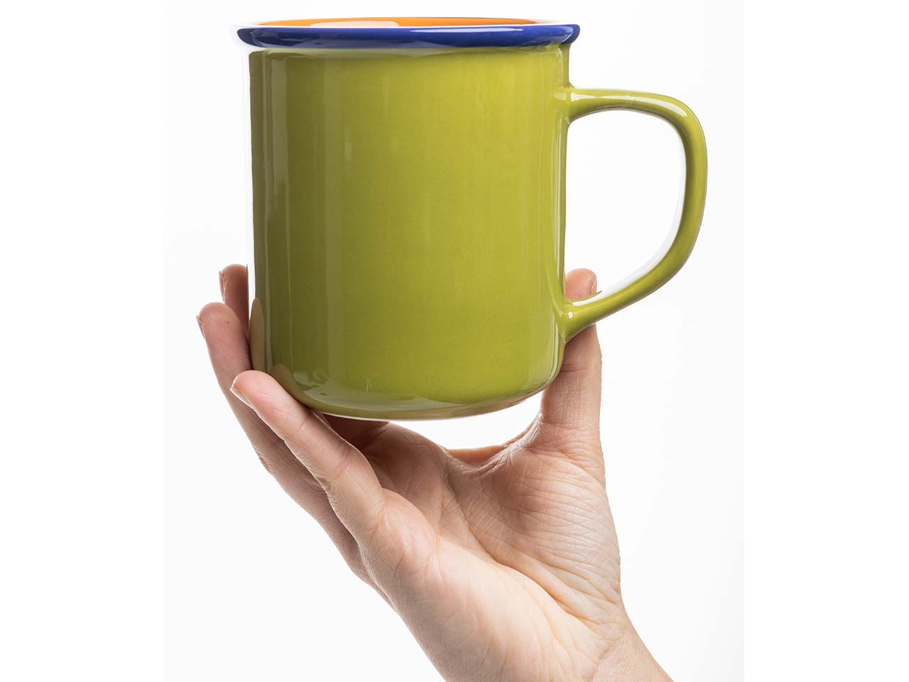 tranquillo Tasse "COLOURI" aus Steinzeug, 370 ml, grün