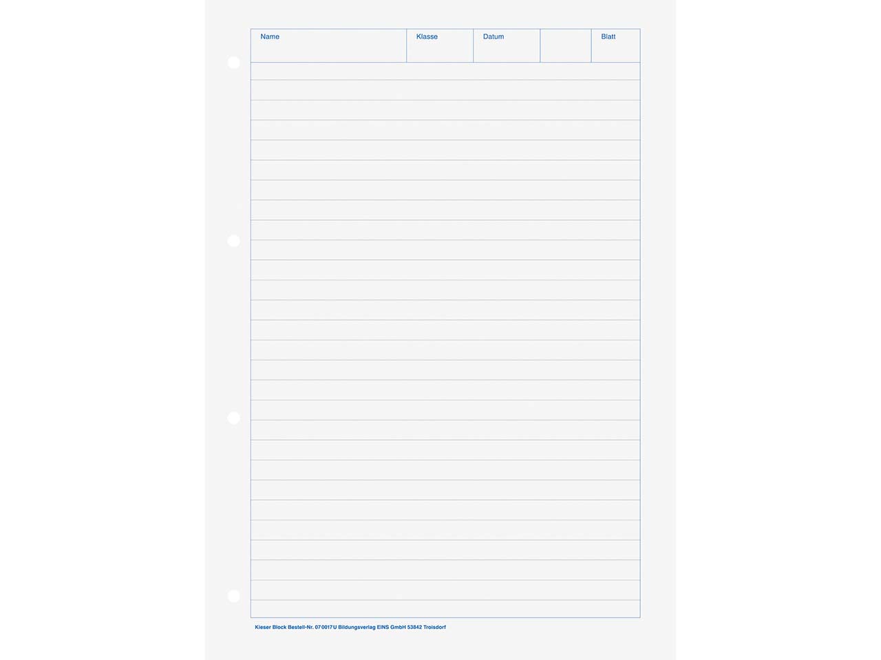 BRUNNEN Kieserblock DIN A4, liniert, 80 g/m², 50 Blatt