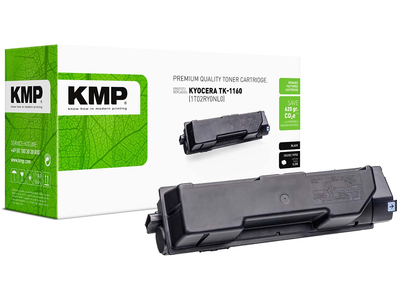 KMP Toner ersetzt Kyocera TK-1160 schwarz