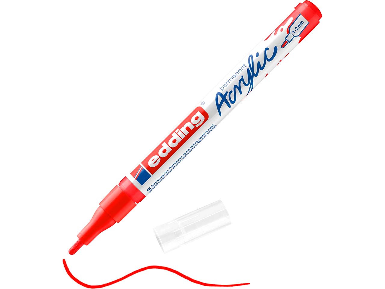 edding Acrylmarker "Acrylic 5300" Rundspitze fein, rot
