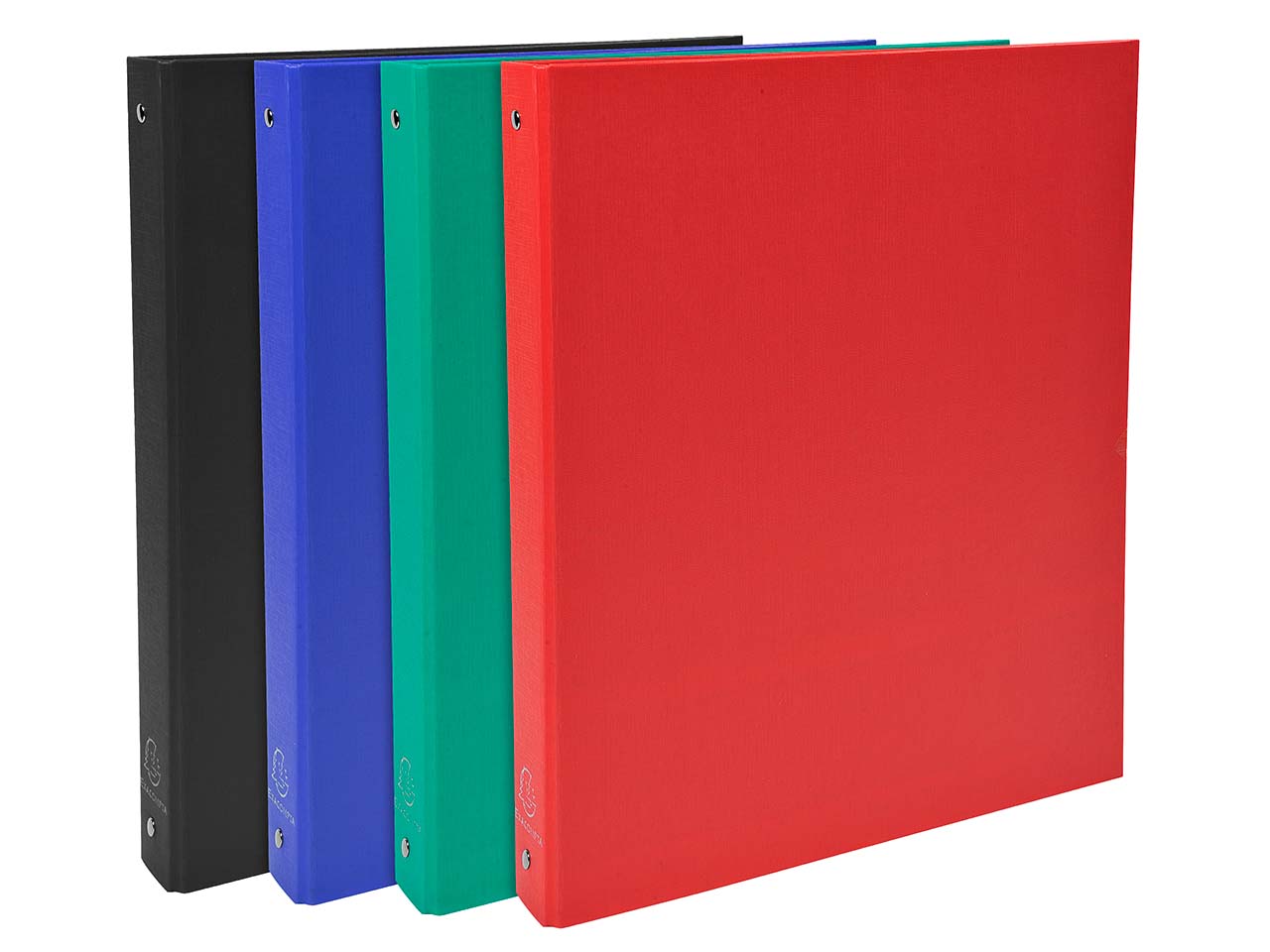 20 Exacompta Ringbücher, DIN A4, 4 Ringe, RB 40 mm, 4-farbig sortiert