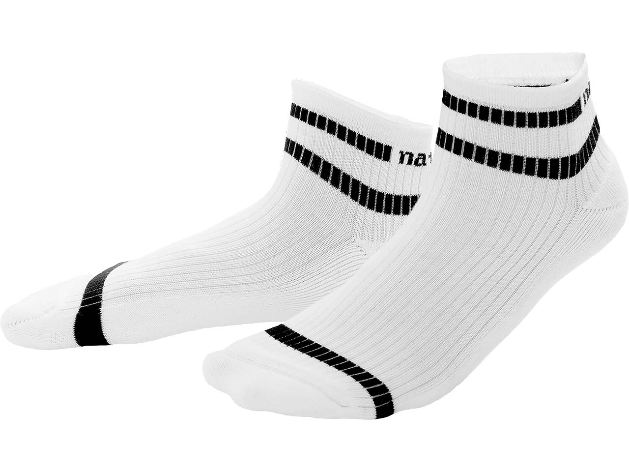 Living Crafts 2er-Pack Bio-Sneakersocken 'ORELL', white, Gr. 35/38