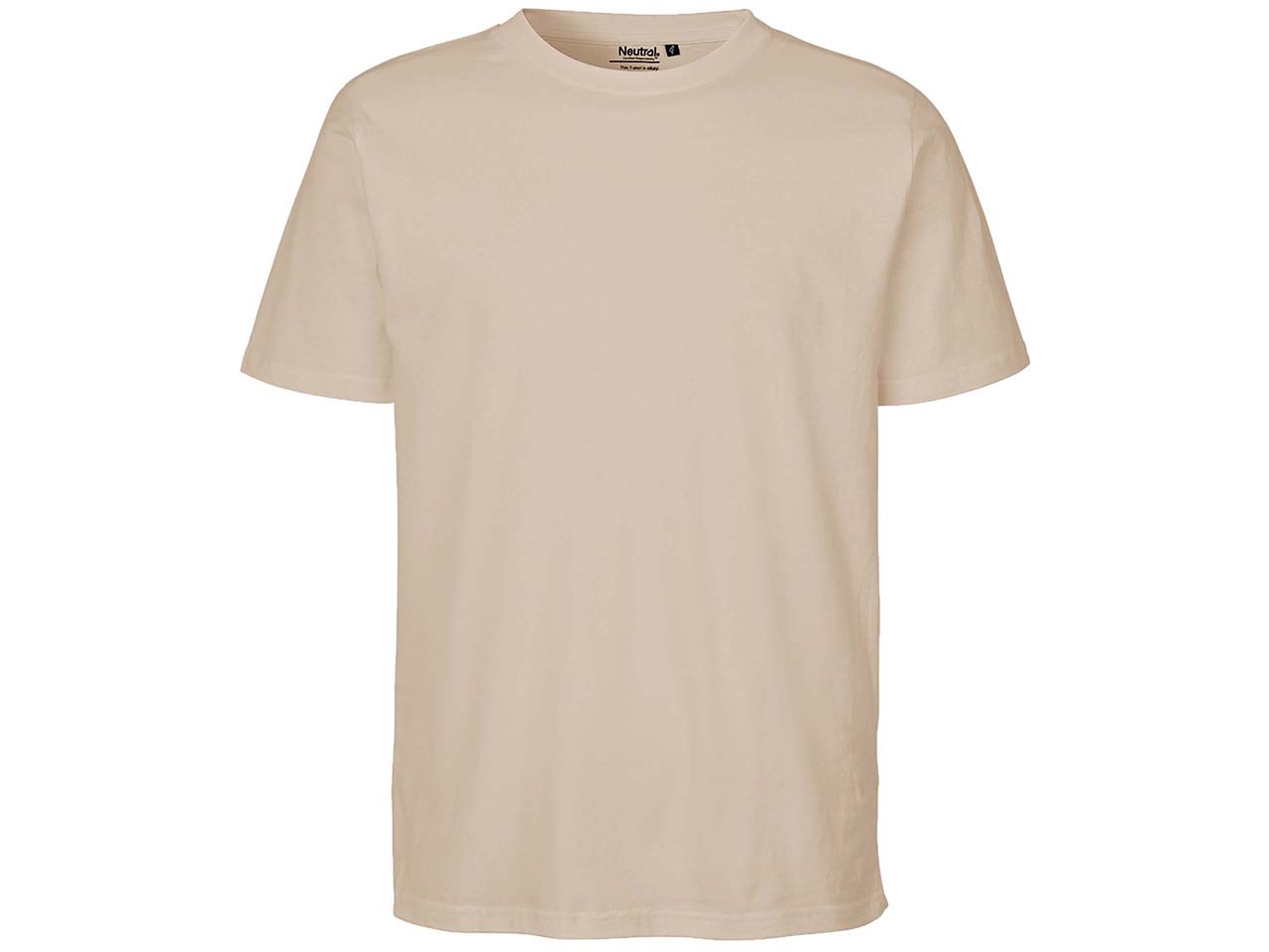 Neutral Bio-Unisex-T-Shirt mit Rundhalsausschnitt, sand, Gr. M