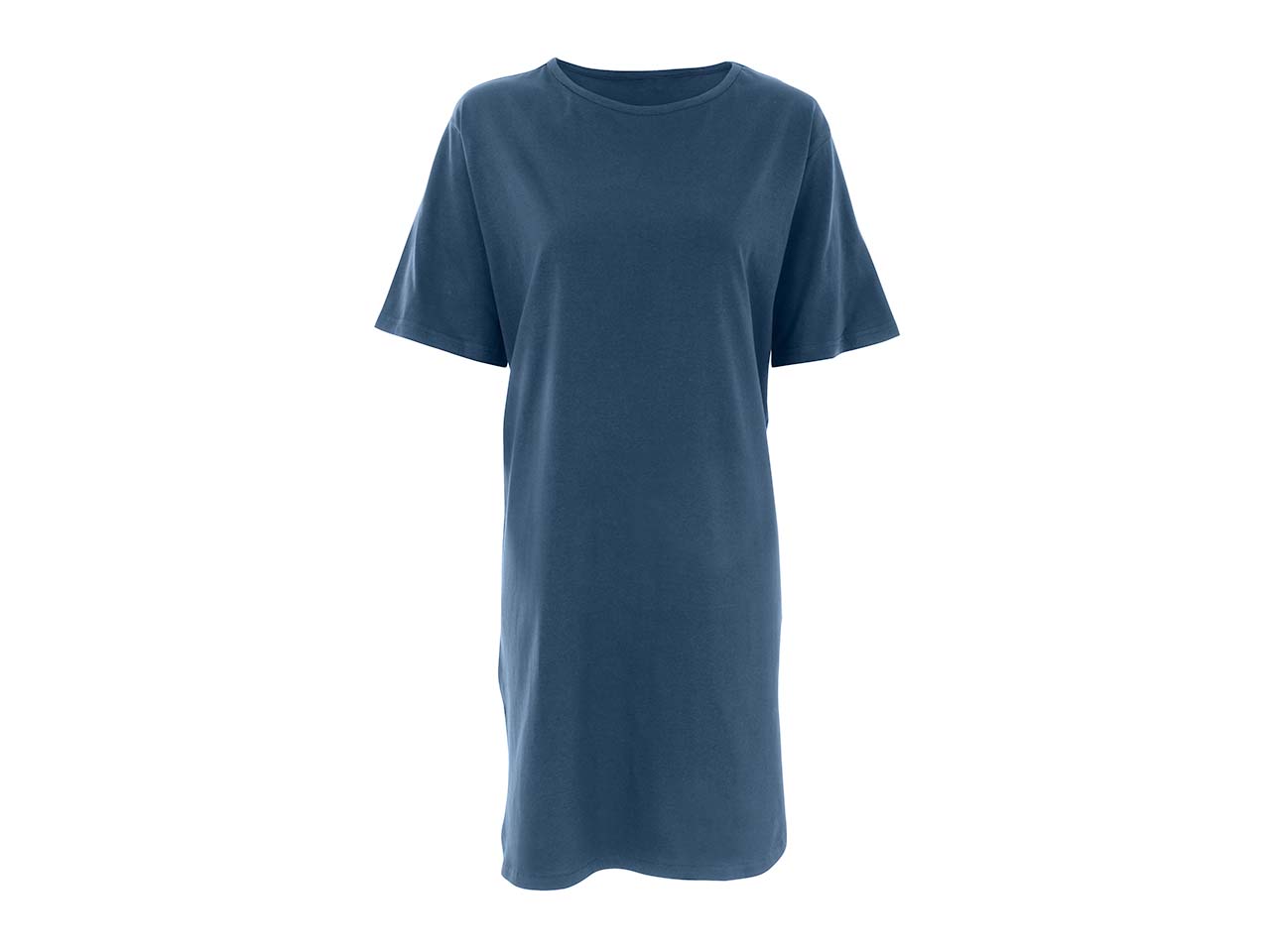 Living Crafts Bio-Damen-Nachthemd "Berit" mit Rundhalsausschnitt, navy, Gr. S