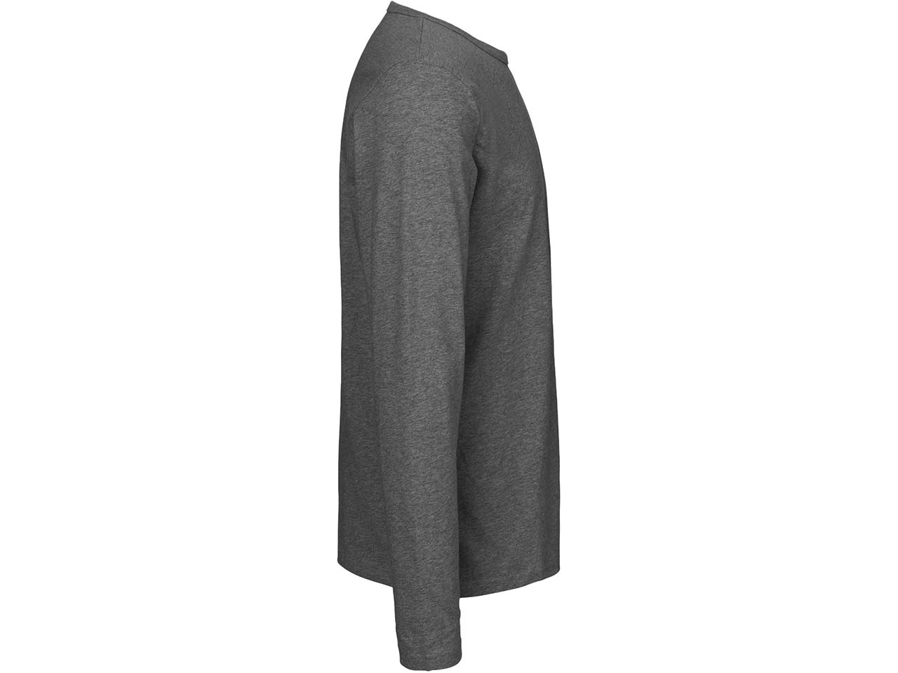 Neutral Bio-Herren-Langarmshirt mit Rundhalsaussschnitt dark heather, Gr. XL