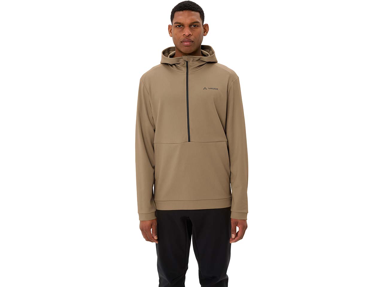 VAUDE Herren-Half-Zip-Sweater 'Cyclist' mit Kängurutaschen, oat, Gr. XL