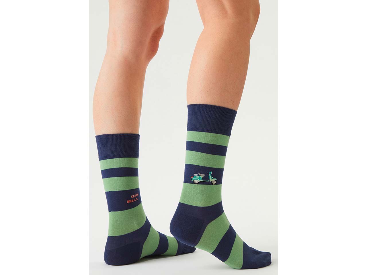 von Jungfeld Bio-Socken "Ciao Bella", marineblau, Gr. 39/42
