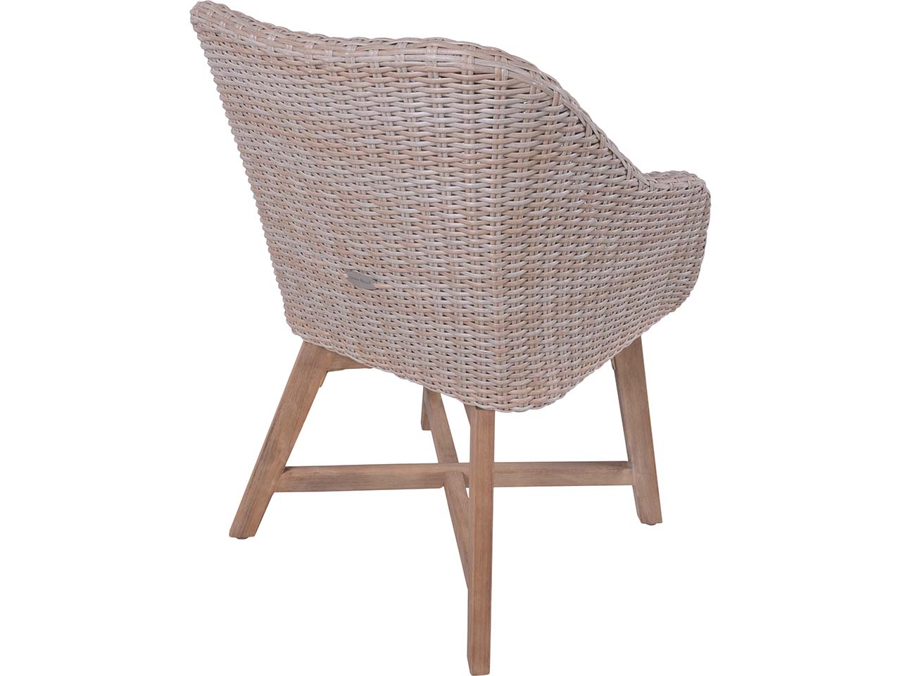 4er Pack Gartensessel "OAKLAND" Akazie, Kunststoffgeflecht beige