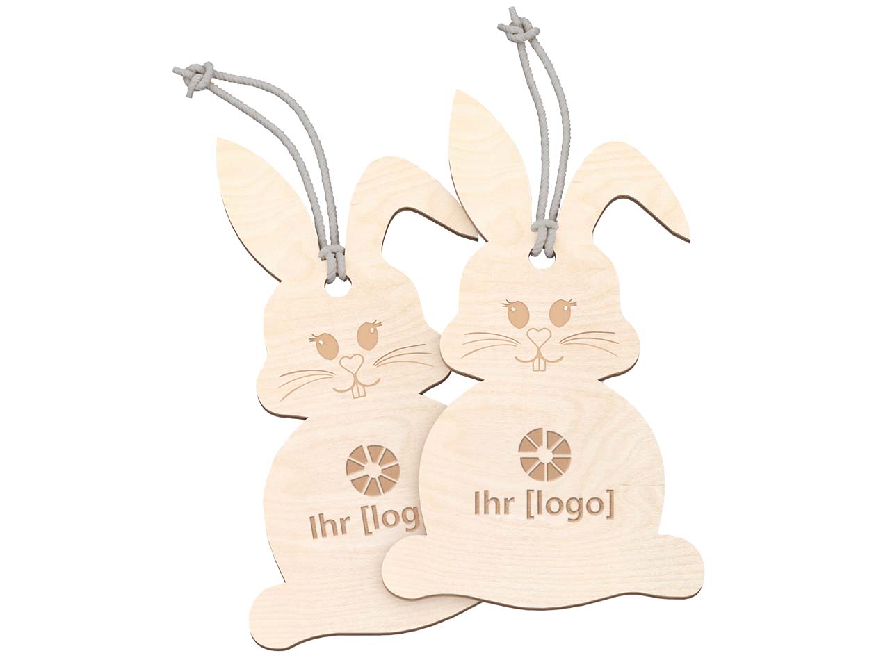 Dekoanhänger für Ostern "Osterhase" FSC-zertifiziert, inkl. Lasergravur