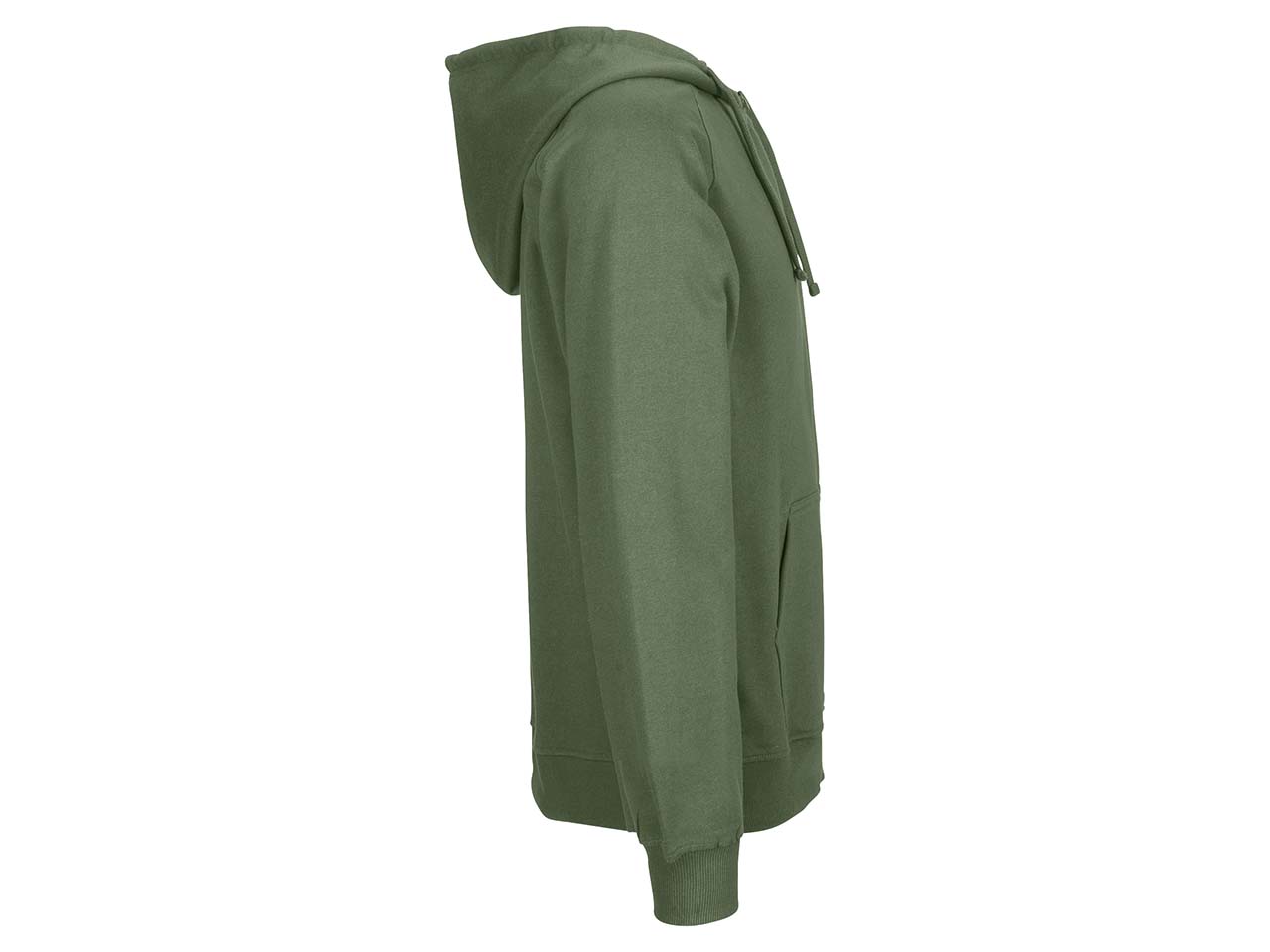 Neutral Bio-Herren-Sweatjacke mit Kapuze dunkelgrün, Gr. L