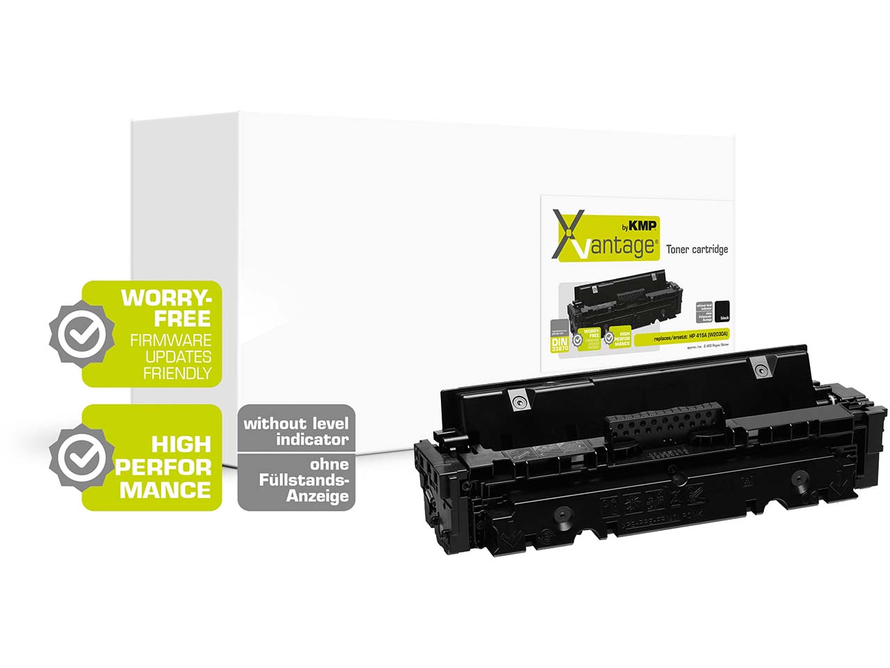 KMP Druckkassette ersetzt hp W2030A, Nr. 415A schwarz