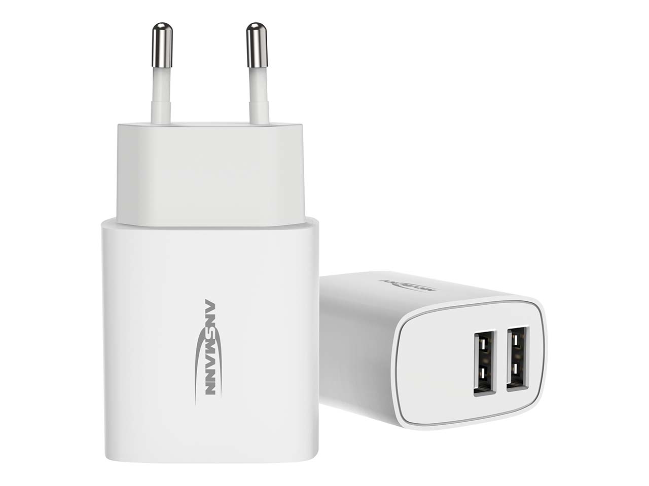 Ansmann USB-Ladegerät "Home Charger HC212", 2,4 A, 12 W, 2x USB-A, weiß