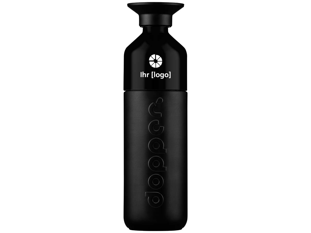 Dopper Isolierflasche "Insulated" 580 ml schwarz inkl. weißem Aufdruck