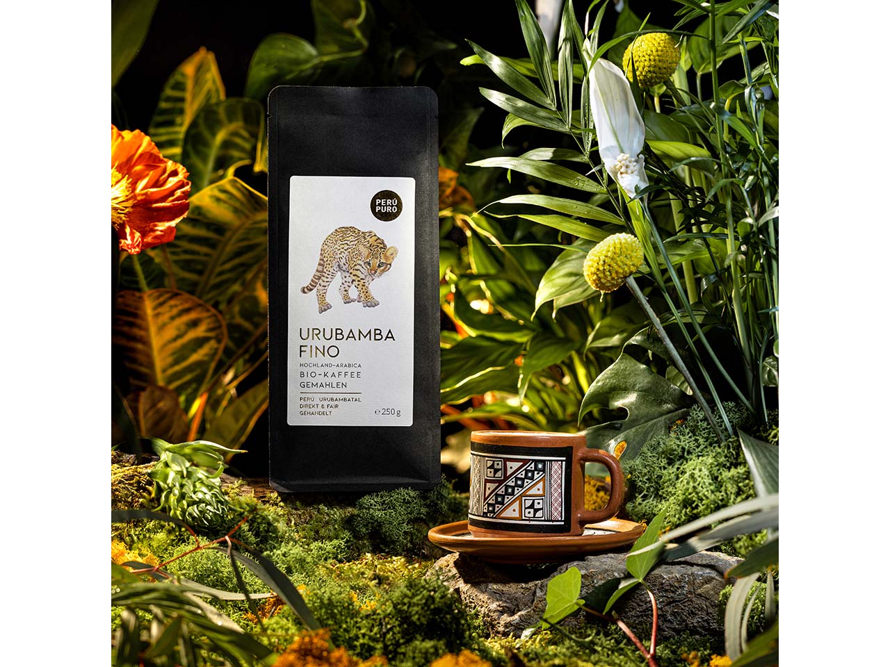 PERÚ PURO Bio-Kaffee "Urubamba Fino" gemahlen, Hochlandkaffee, 250 g