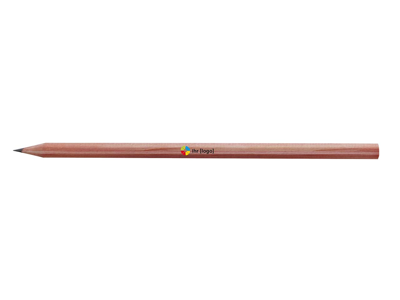 FSC-zertifizierter Bleistift 6-eckig 17,5 cm, natur, gespitzt