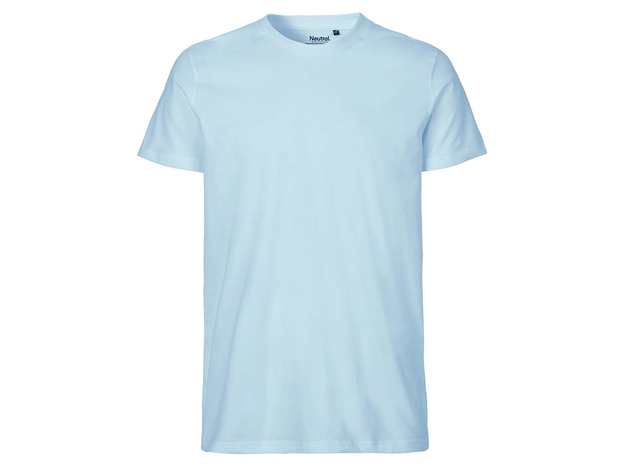 Neutral Bio-Herren-T-Shirt mit Rundhalsausschnitt, light blue, Gr. L