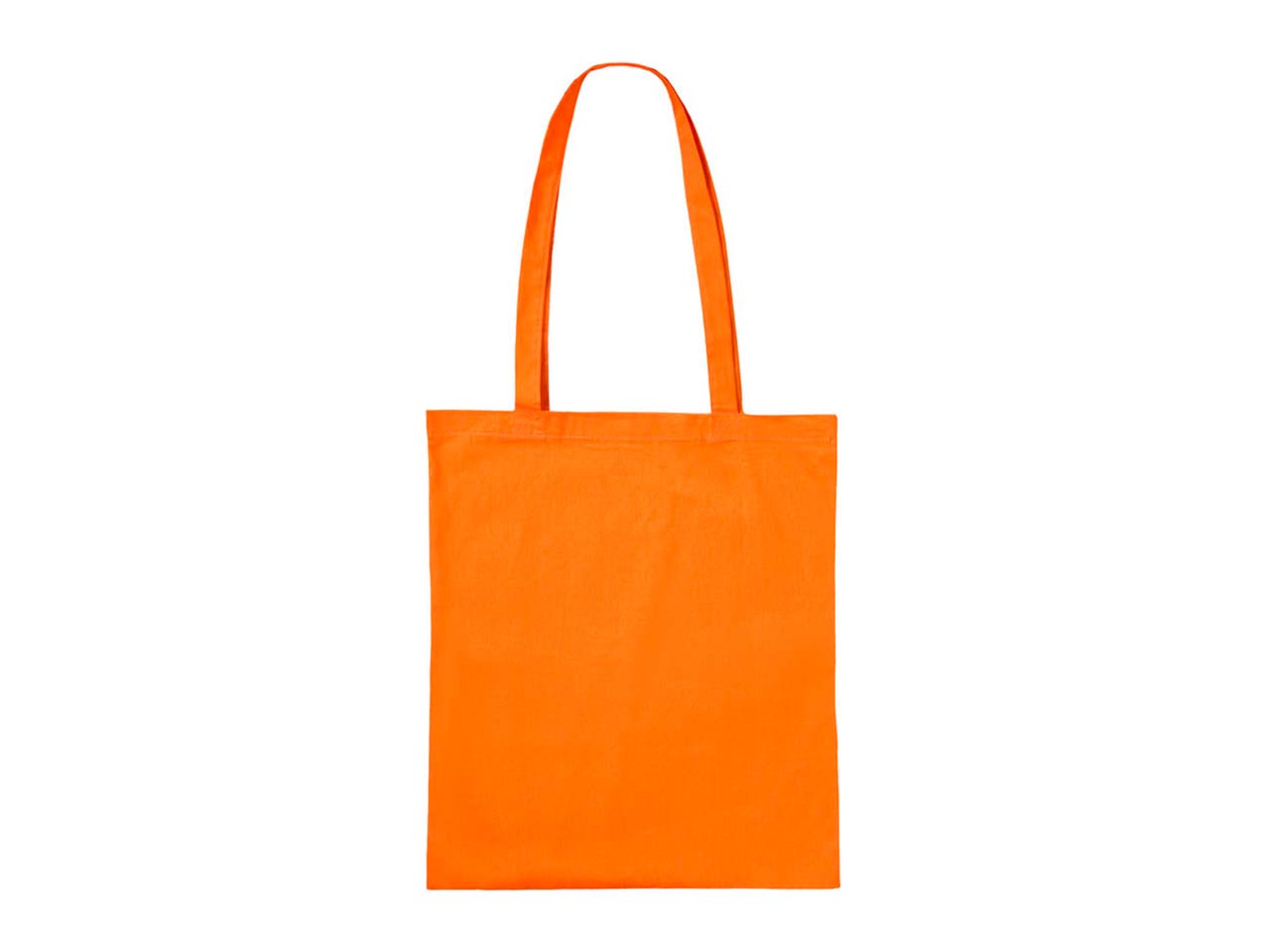 Baumwoll-Tragetaschen, orange 38x42 cm mit zwei langen Henkeln