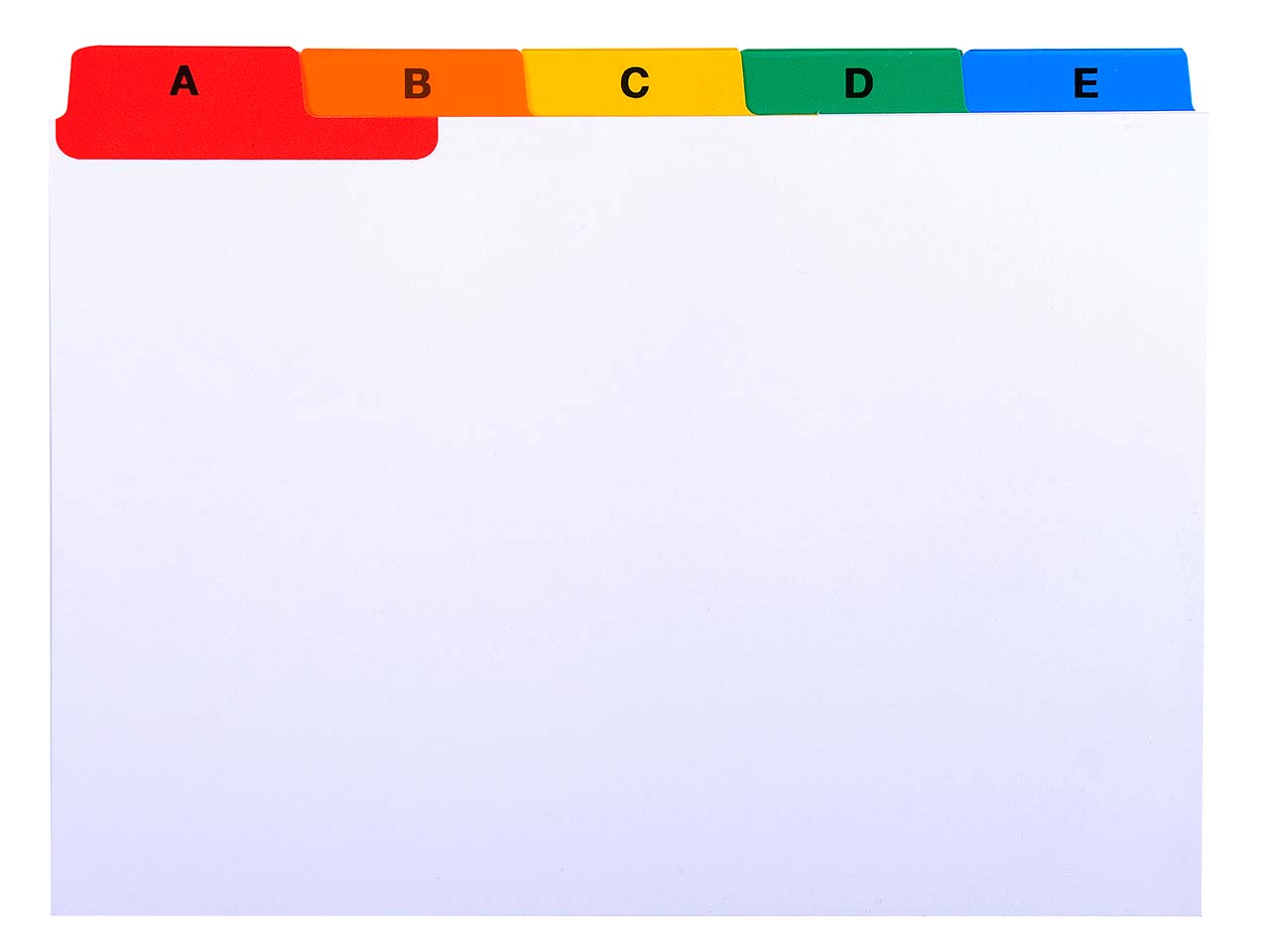 10 Exacompta Trennblätter aus Colorspan-Karton, 25-teilig A-Z, 160 g/m², DIN A6, weiß