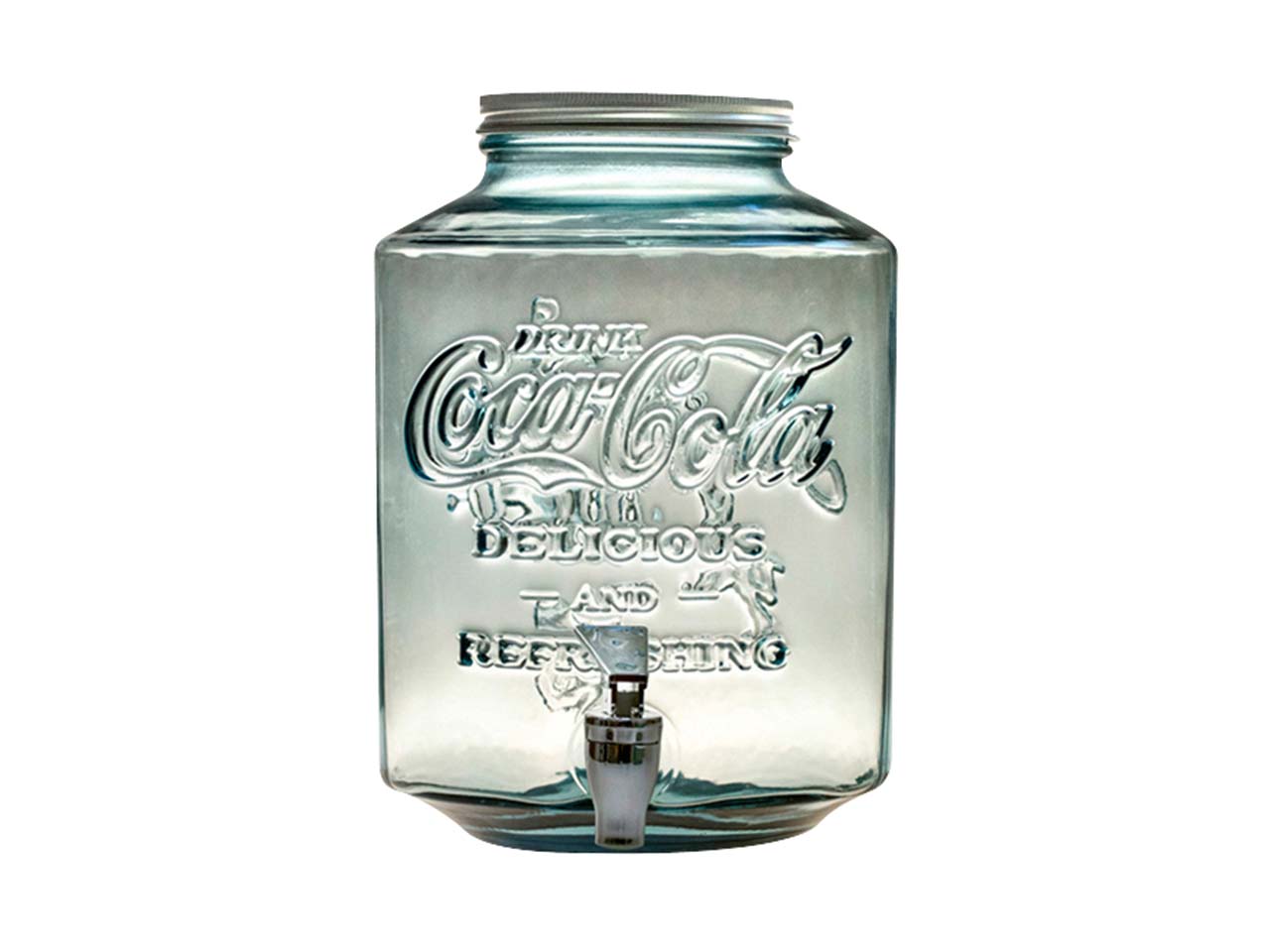 Getränkespender Coca Cola aus Recyclingglas - öko, fair